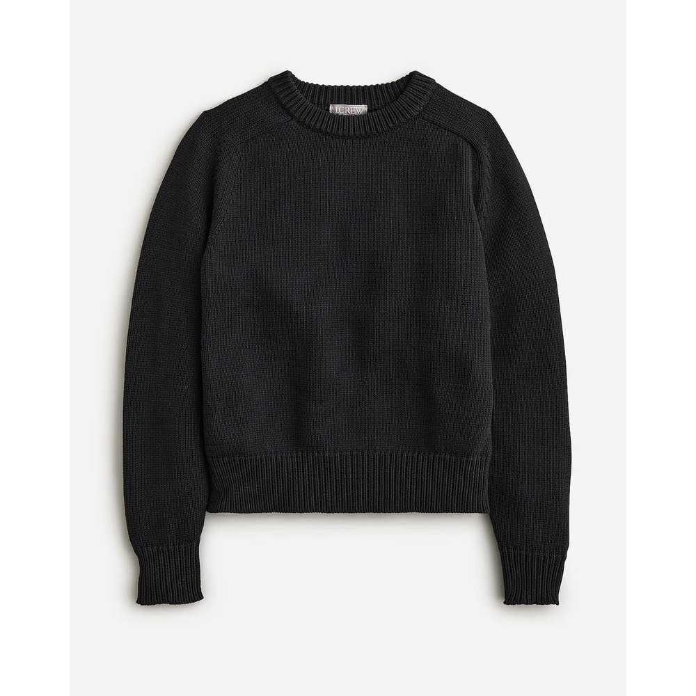 J.Crew Sweater Women Extra Small Black Pullover Ribbed Knit Cotton Blend